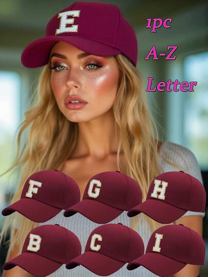 1pc Unisex 26 Letter Adjustable Baseball Cap, Casual Breathable Sun Protection Hat, Suitable For Outdoor Daily Wear