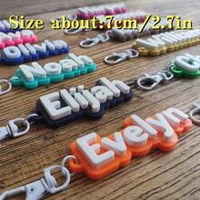 1 PC Customizable Personalized Name Keychain, Backpack Bottle Bag Tag, Lunch Box Label, Acrylic Custom Keychain, Vintage Tag, Durable, Versatile, Suitable For Birthday Party, Paving Sports Team Anniversary Sign, Best Gift For Family, Friends, Gift Box Display,Durable,Colorful,Cute,Adorable,Funny,Kawaii,Y2K,Stylish,Unisex,Casual,Custom,Personalized,Unique,Customized,Ideal Gifts For Him,Ideal Gifts For Her,Her,Boyfriend,Girlfriend,Family,Friends,Customized Keychains & Accessories - White Keychain + Hanging Ring - View 9