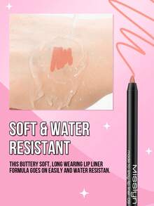 Misslyn Lápiz delineador de labios de alta pigmentación y larga duración, fórmula cremosa de gel, aplicación suave, efecto de maquillaje natural, se puede afilar con sacapuntas, alto poder de color, crea un aspecto natural de labios, lápiz delineador de labios de acabado mate de larga duración, a prueba de manchas - 09 - Ver 7
