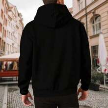 Vintage Sport Teams Collection Unisex Crewneck Black Hoodie, Graphic Team Collection Hoodie, Gift For Fans-New Arrivals For Autumn/Winter: Unisex Relaxed-Fit Cotton-Blend Long-Sleeve Hooded Sweatshirt - 內布拉斯加州 - 查看 4