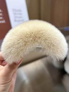 1pc Women's Hair Clip, Cute Fluffy Twist Hair Claw, Suitable For Daily Wear, Outdoor, Home And Various Occasions, Claw Clips, Hair Claws, Clips For Hair, Hair Slide, Hair Barrettes, Winter Accessories