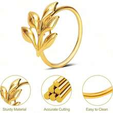 1/6/12 piezas de elegantes servilleteros de metal, adecuados para bodas, vacaciones, restaurantes y ocasiones especiales de cafeterías - Dorado - Ver 3