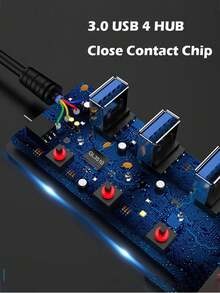 4-Port & 7-Port USB Hub Extenders – USB 3.0/2.0 Multi-Port Adapter With On/Off Switch, LED Indicator Lights & Portable Design | 7-In-1 USB Splitter For Laptops, Computers, Phones & Devices | Compatible With Flash Drives, Mice, Keyboards, Card Readers, Gaming Devices, HDDs, Printers, Cameras & More USB Peripherals | OTG-Enabled For Easy Connectivity - màu đen - Xem 11