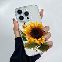 Funda para teléfono con diseño de ramo de verano de girasoles, compatible con iPhone 16, 15, 14 Pro Max, 13, 12, 11, XR y XS Plus. Fabricada en silicona TPU, ofrece protección contra golpes y caídas, además de una excelente sensación al tacto. Es el regalo ideal para familiares, amigos y seres queridos. - transparente - Ver 5