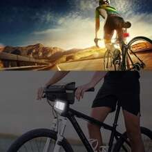 (عبوة من 2/4) أضواء تحذيرية خلفية لدراجة هوائية/جبلية أمامية وخلفية، عاكسات أمامية وخلفية، بدون بطاريات مضمّنة