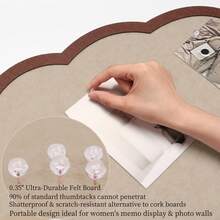 Self-Adhesive Felt Cloud Wall Stickers That Don'T Require Drilling, Creative Photo Wall Backdrop And Message Board, Photo Display Wall, Suitable For Home Decor, Study, Living Room, And Dormitory Memo Board. - Multicolor - View 7