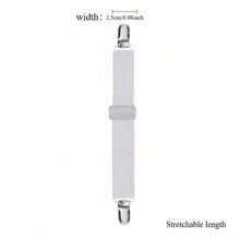 4 piezas de sujetadores de sábana triangular para el hogar, clips ajustables de fijación de sábana elástica para sofá/cama, faja de fijación de manteles, hebillas de sábana antideslizantes y anti-carreras