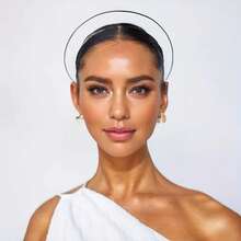 1pc Gold, Silver, Gun Black Halo Crown - Goddess Headpiece, Queen Crown, Bridal Headband, Photography Prop, Party Crown, Festival Crown, Halloween