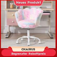 WAHSON OFFICE CHAIRS 1PC Wahson Girls' Desk Chair, Children's Desk Chair Swivel Desk Chair For Teenagers Velvet Bedroom Desk Chair (Pale Pink\Azure Blue\Plum) - Color - View 2