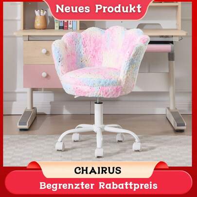 WAHSON OFFICE CHAIRS 1PC Wahson Girls' Desk Chair, Children's Desk Chair Swivel Desk Chair For Teenagers Velvet Bedroom Desk Chair (Pale Pink\Azure Blue\Plum)