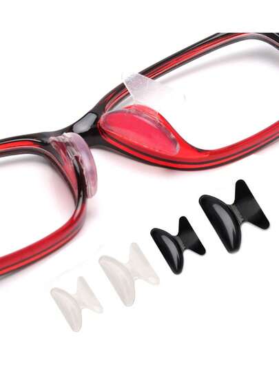 10/30pcs Integrated Eyeglasses Nose Pads, Silicone Anti-Slip Soft Air Cushion Nose Pads, Support Stickers, Air Cushion Anti-Dropping Nose Bridge Universal Nose Pads, Eyewear Accessories