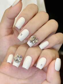 XEIJAYI 1支装 15ml 白色指甲油，无香型高光泽UV LED指甲油，无香纯黑法式美甲沙龙DIY美甲 - 白色 - 查看 7