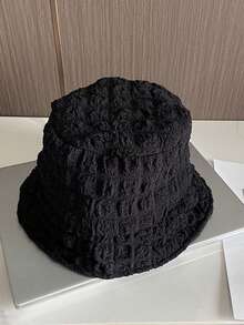 1pc男女通用盆帽，看起来小巧百搭的盆帽，一年四季都可以戴的盆帽，防风，浸湿纱布盆帽秋季