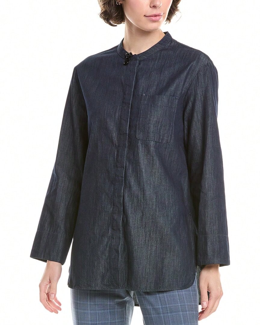 'S Max Mara S  Ricamo Shirt - 藍色 - 查看 1