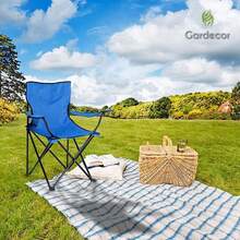 LENIVÉ Silla Plegable para Playa,Camping,Jardin,Pesca Eventos Deportivos es Portatil Ultraligera de Lona Impermeable Incluye Funda Y Portavaso para su fácil traslado - 1 - Ver 2