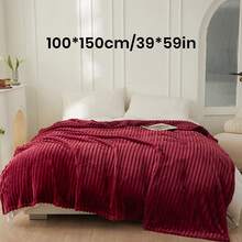 1pc Throw Blanket, Bedding, Cozy And Warm Blanket, Lightweight Soft And Comfortable, Solid Color Series, Minimalist And Stylish Design, Suitable For Sofa, Bedroom, Living Room, All-Around Comfort, Travel Use, Nap Blanket, Reference Size Image, Multiple Sizes Available, Machine Washable, Autumn Decor, Room Decor, Back To School, School Supplies