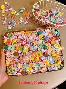 Zufällige Blume, Schleife, Tier Haargummis, süß und ungefährlich für das Haar, geeignet für Katze, Hund und kleine Tiere Dekoration