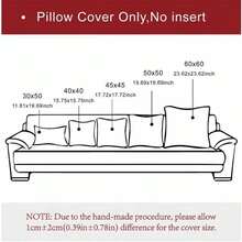 1PC Chic Square Pillow Cover With Zipper Closure - Machine Washable, Polyester, Perfect For Sofa & Home Decor (Pillow Not Included) Couch Covers For Sofa Pillows For Couch - White - View 11