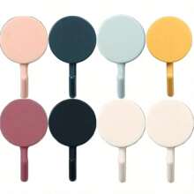 10个装自粘式墙壁挂钩钥匙收纳架衣帽袋浴室门厨房毛巾挂钩家居墙壁收纳配件