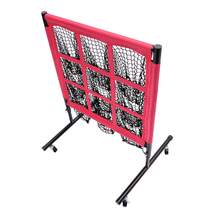 9-Grid Red Adjustable Multi Functional Golf Practical Training Net With 4 U-Shape Stakes, Square Baseball Training Net, For Home, Backyard, Field - Red - View 6