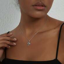 1pc Customized Photo Projection Necklace, Angel's Tear Stainless Steel Pendant With Personalized Photo Inside, Mother's Day Gift - Entangled Love - View 4