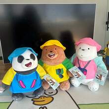 1pc We Bare Bears Plush Cartoon Character Soft Doll Autumn Outing Series Bear Great Gift For Birthday, Couple, Best Friends, Christmas, Holidays, Party, Cute - Multicolor - View 4