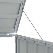 vidaXL Wheelie Bin Storage For Double Bins  56.7"X31.9"X44.5" Steel - Grey - View 10