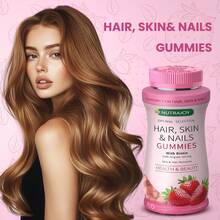 MONTUE Optimal Solutions Hair, Skin And Nails Pectin Gummies, 2500 Mcg Biotin Per Serving, No Stick Gummy, Vegetarian Formula, Strawberry Flavor,80 Count, 40 Total Servings - 2 chai - Xem 2