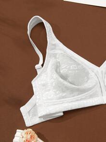 Ramadan White Wireless Decompression Bra For Women, Plus Size Soft Full Coverage Comfortable Bra Without Padding - White - View 9