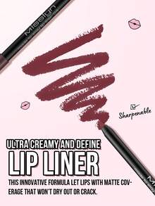 Misslyn Long-Lasting High-Pigment Lip Liner Pencil, Intense Lasting Lip Color, Gel Lip Liner Pencil Can Be Sharpened, Smooth Application, Natural Makeup Effect, Can Be Sharpened With Pencil Sharpener, High Color Payoff, Creates Natural Lip Makeup, Long-Lasting Smooth Ultra-Fine, Matte Lip Liner Pencil, No Smudging, Y2K Makeup, Suitable For Party, Beach, Travel, Vacation, Camping, Outdoor Activities, Rose Color - 04 - View 8