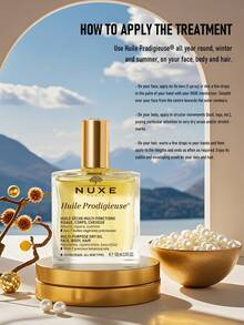 Nuxe Prodigious Oil 100ml/3.3 Oz | 多用途乾性油，適用於臉部、身體與頭髮 | 注入 7 種珍貴植物油，深層滋潤與活力 | 使肌膚變得更柔軟且滋潤 | 煥發光采與輕盈保濕 | 不油膩 - 100ml - 查看 4