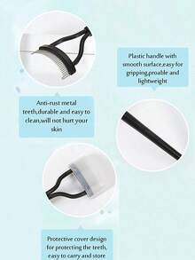 Lash Comb, 1pcs Stainless Steel Straight Handle Eyelash Separator,Professional Eye Makeup Tool For Daily Makeup, Helps Separate Lashes