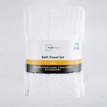 10 Piece Towel Set With Upgraded Softness And Durability White