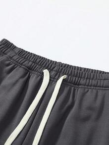 2 件套男士休闲直筒裤，宽松简约百搭运动裤，春秋季服装 - 彩色 - 查看 3