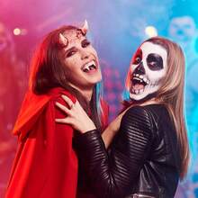 Set Of 8 Vampire Teeth 4 Size Halloween Cosplay Fangs Fake Teeth Halloween Party Cosplay Dentures Prop