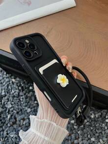 1 pieza Funda de teléfono móvil de silicona a prueba de golpes con diseño de pétalos de flor y cordón, compatible con Samsung Galaxy S25, S24, S24 Plus/S24+, S24 Ultra, S24 FE, S20, S21, S22, S23 y 11/11 Pro/11 Pro Max, 12/12 Pro/12 Pro Max, 13/13 Pro/13 Pro Max, 14/14 Pro/14 Pro Max, 15/15 Pro/15 Pro Max, 16/16 Pro/16 Pro Max, 16E