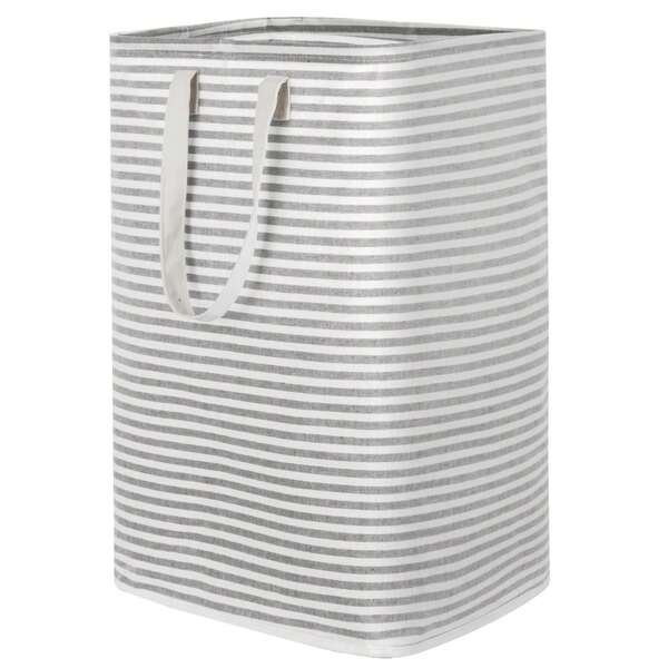 1PC Laundry Hamper Large Collapsible Laundry Basket, Freestanding Waterproof Clothes Hamper Storage With Easy Carry Handles For Clothes In Bedroom Bathroom College Dorm For Adults,75L,Grey