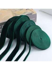 1 قطعة شريط ملون غير مرن بطول 4.57 متر أحادي الجانب، شريط مخمل ساتان، شريط مخمل ساتان، عقدة الفراشة DIY للملابس (باستثناء لفة الأنبوب الورقي، قد يختلف الطول قليلاً بسبب القياس اليدوي)