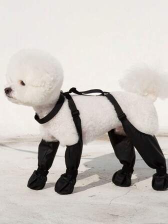 Scarpe da pioggia per animali domestici da esterno, scarpe da pioggia morbide e impermeabili per cani anti-sporco, stivali per cani impermeabili regolabili, stivali da passeggio, dropshipping