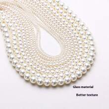[Multiple Sizes] Pearl Beads 2mm-16mm, 16 Inches/Strand | High Quality Near-Round Shape, Strong Luster, Scratch-Resistant | DIY Jewelry Making Materials, Handmade Jewelry Accessories - White - View 3