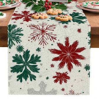 1/108 st digitaltryck med julsnöflingemönster - Polyesterfiber säsongsbetonad köks- och matdekoration, flera storlekar, hållbar jultemadekoration, lämplig för familjesammankomster, dekoration med feststämning