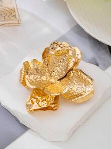 1pc Exaggerated Fashion Double Layer Flower Brooch, Suitable For Women's Party And Banquet Wear