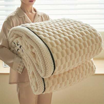 1 件超柔软超细纤维毯 - 毛绒舒适毛绒毯，适合沙发和长沙发，非常适合旅行、床上、办公室和家居装饰