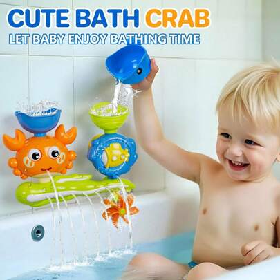 Bath Toys For Toddlers, Baby Bath Toy With Floating Swimming Frog, Fun Educational Baby Bath Toys For 1-5 Year Olds,Sensory Bath Time & Pool Toys For Kids,Squirting Water Toys, Bathtub Toy For Boys Girls, Sensory Gifts For KidsNon-Slip Suction Cup,Birthday Gift For Boys & Girls,Bath Toys,Baby Toys,Bath Toy,Baby Essentials,Pool Toys