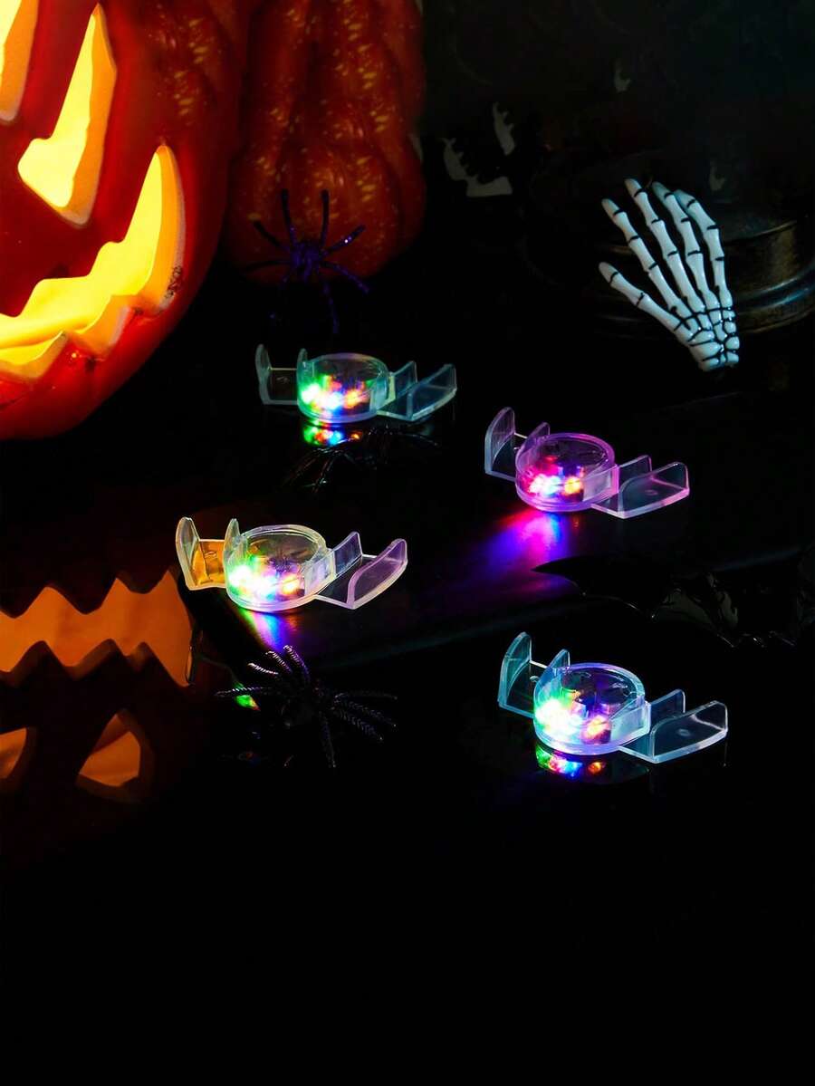 3pcs Party Decoration Atmosphere Lights, LED Glowing Teeth, Party Decoration Lights, For Birthday Party Decorations, Graduation Party, School, Bar, Suitable For Halloween, Christmas, Valentine's Day, Father's Day, Mother's Day, Can Be Used As Holiday Gifts, Wedding Season Gifts