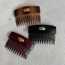1pc Korean Fashion Inverted Hair Comb, Simple Solid Color Hair Accessory For Bangs/Flyaways, Combs, Hair Comb - Multicolor - View 3