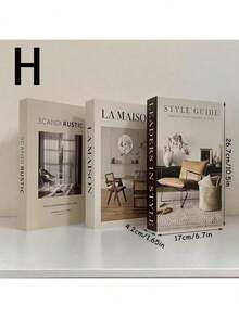 3pcs Vintage-Style Decorative Fake Books, Prop For Bookshelf Decor, Coffee Shop/Hotel, Photography, Film/Video