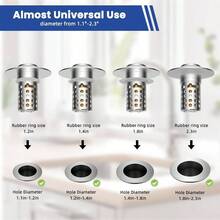 Universal Bathroom Sink Drain Strainer Hair Catcher Upgraded With Removable Stainless Steel Basket, 3 In 1 Up Sink Stopper 1.12.36 Sink Basin Hole, - Chrome Finish + 1 - View 6
