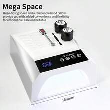 UV 美甲灯 - 快干，凝胶指甲 UV 灯，带 3 个定时器，LCD 显示屏，节能 LED 美甲灯，适用于家庭和沙龙，USB - 白色 - 查看 7