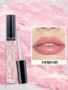 MISSLYN-HOLO SHINE Lip Gloss, Long-Lasting Shimmer, Sparkling Diamond Luster, Brand Makeup, Face Painting Cosmetics, Suitable For Women And Girls, Perfect For Winter, Y2K Style, Fashion , Suitable For Birthday, Valentine's Day, Party, New Year And Other Occasions, Best Gift Choice, Vegan And Cruelty-Free - 19 紅唇 - 查看 2